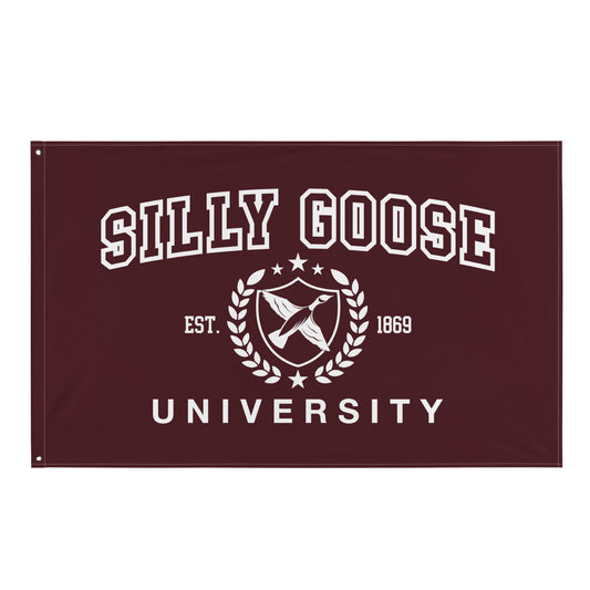 Silly Goose University Flag (Maroon)