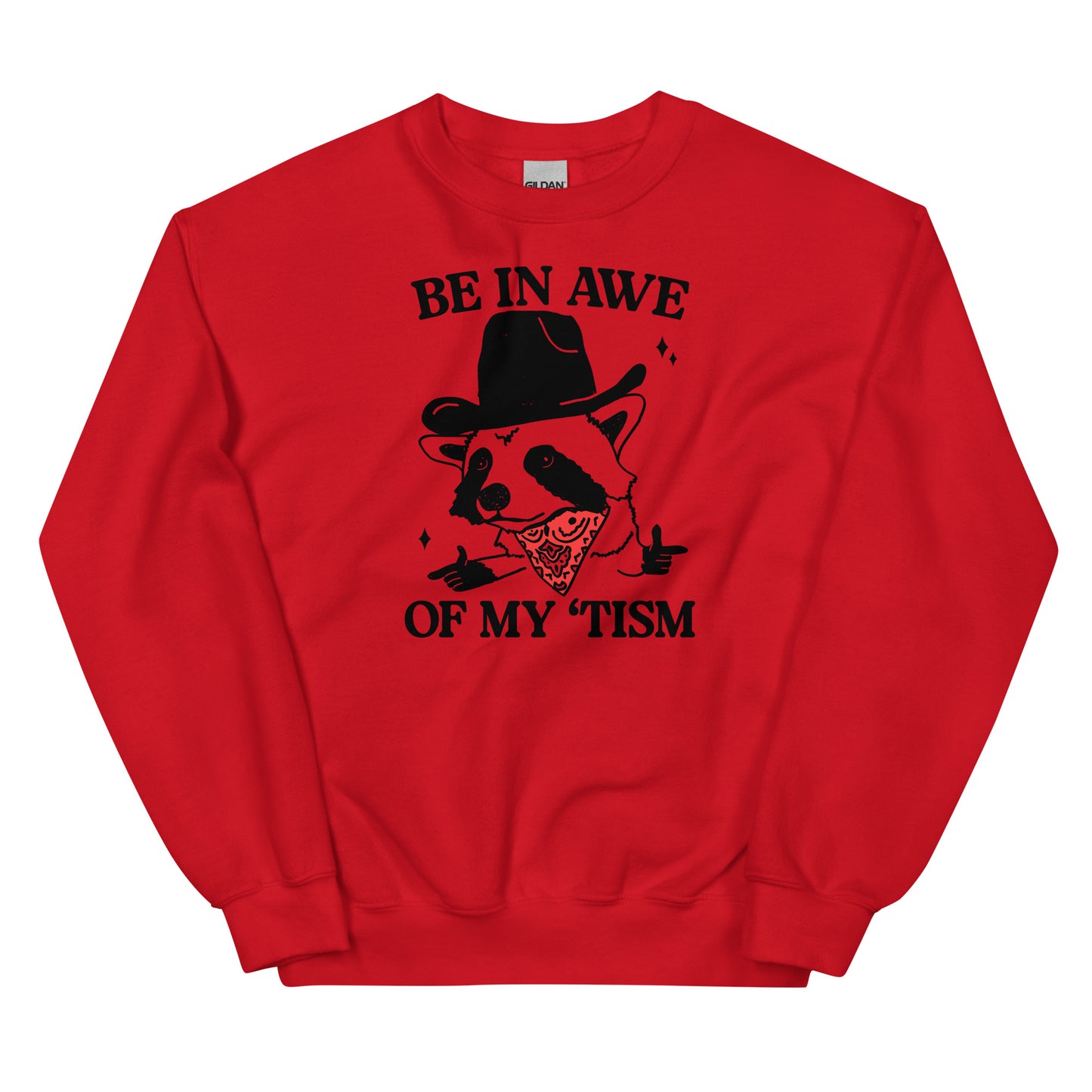 Be in Awe of my 'Tism (Raccoon Cowboy) Unisex Sweatshirt