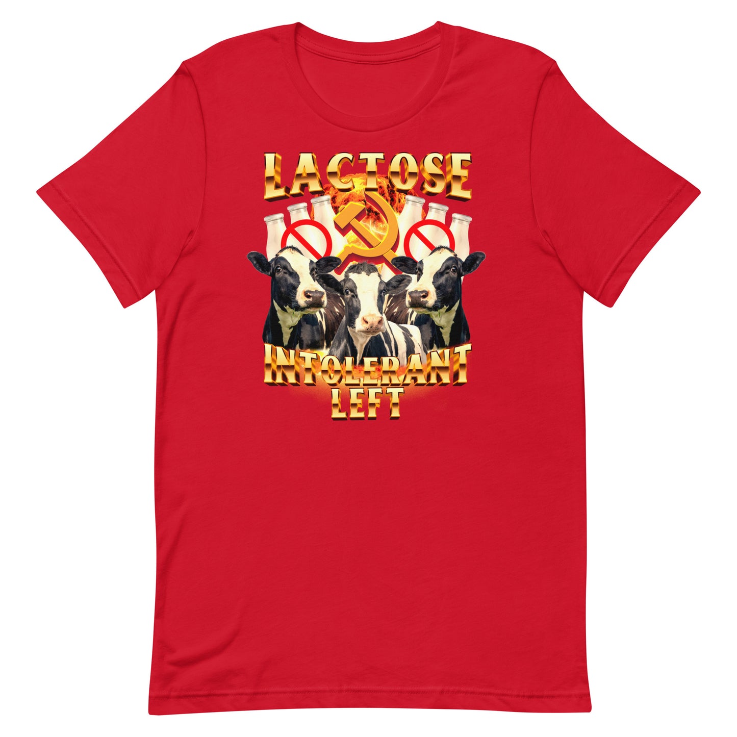 Lactose Intolerant Left Unisex t-shirt