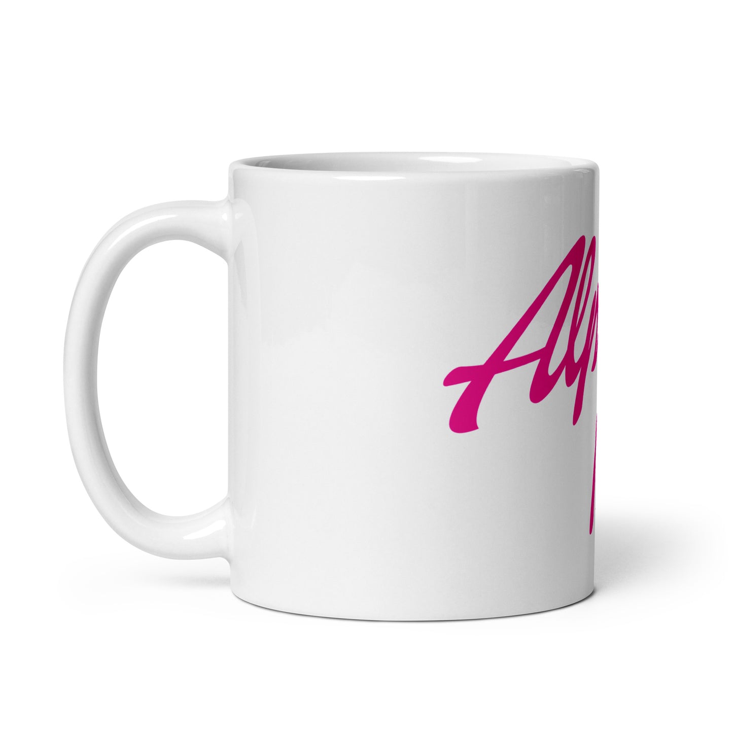 Alpha Male (Barbie Font) mug