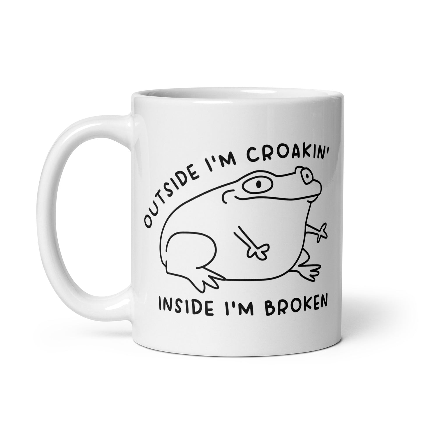 Outside I'm Croakin' mug