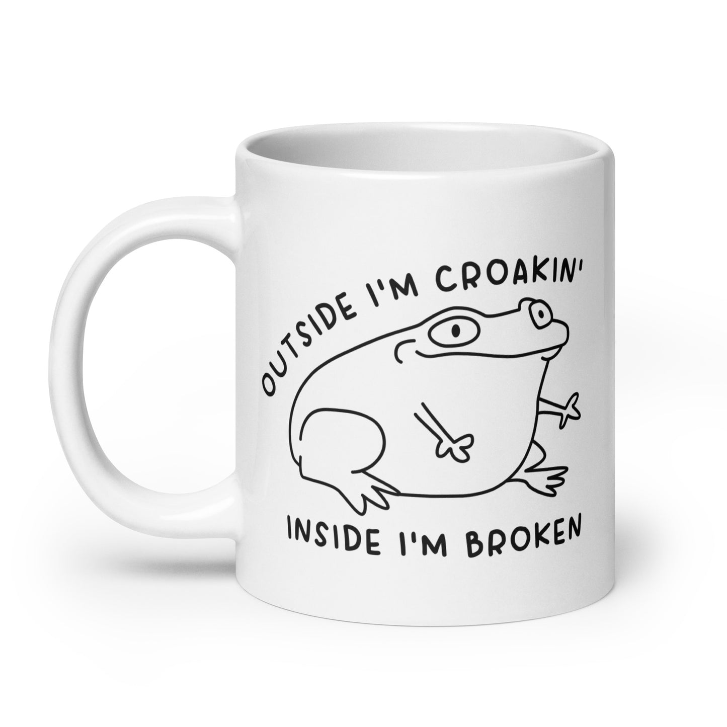 Outside I'm Croakin' mug
