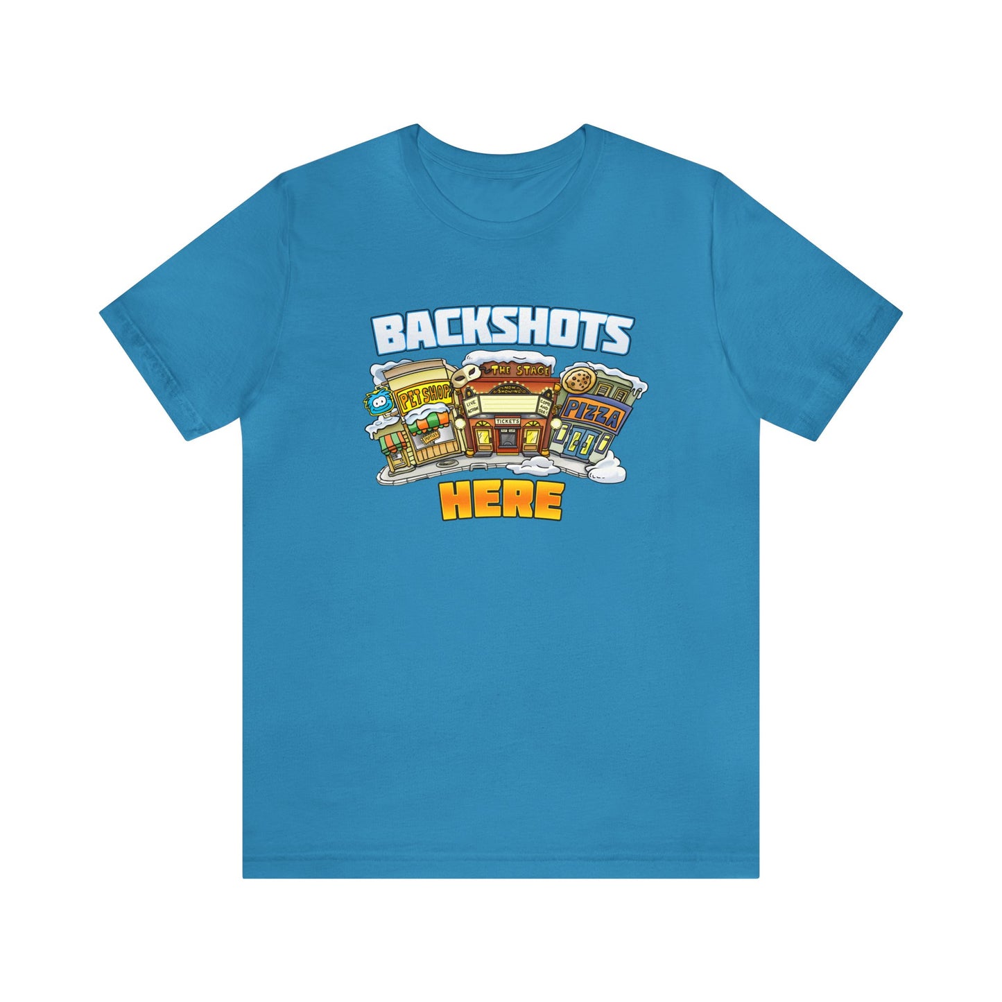 Backshots Here (Club Penguin) Unisex t-shirt