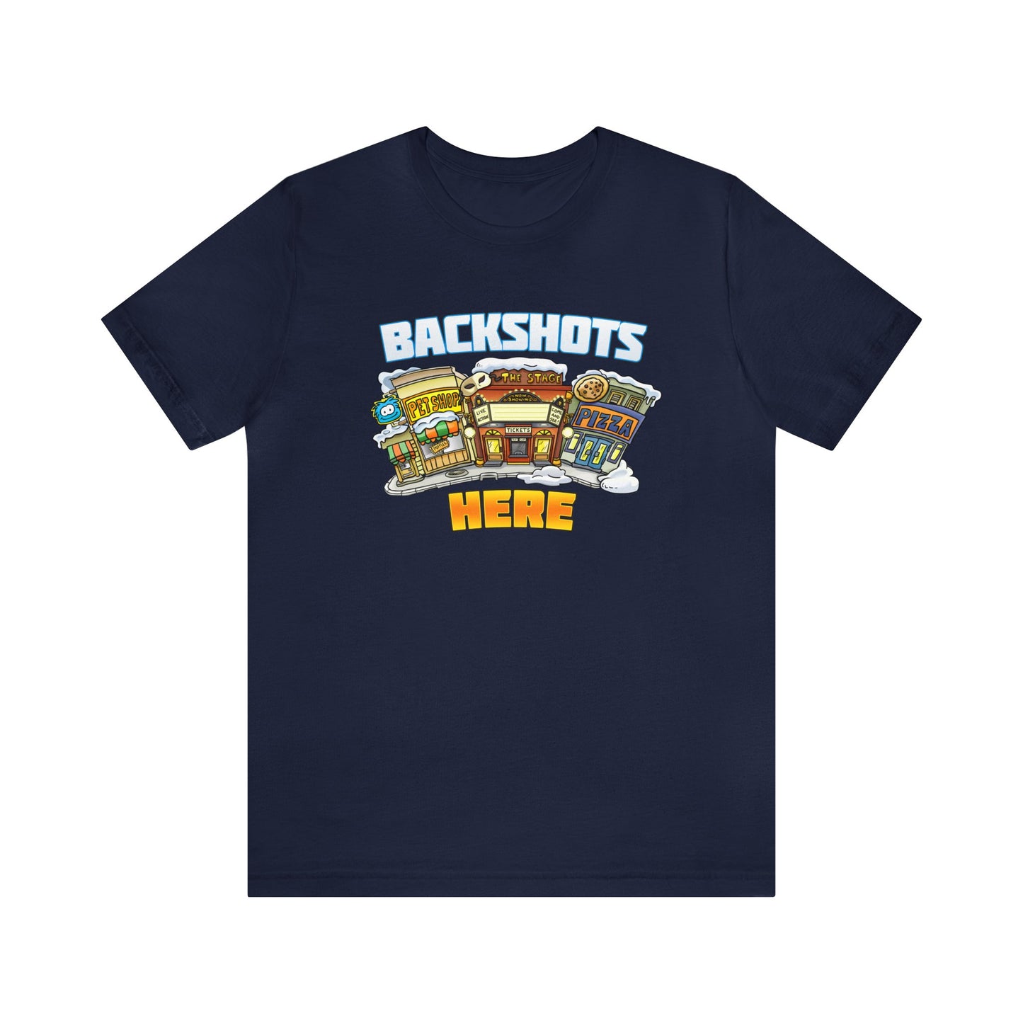 Backshots Here (Club Penguin) Unisex t-shirt