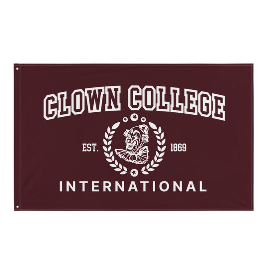 Clown College International Flag (Maroon)