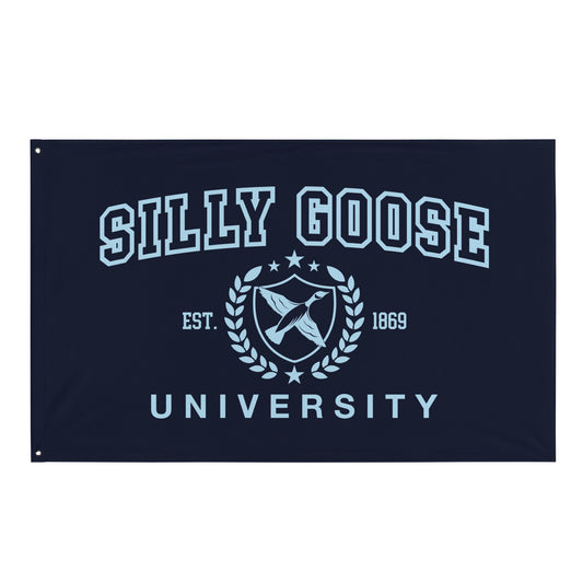Silly Goose University Flag (Navy)