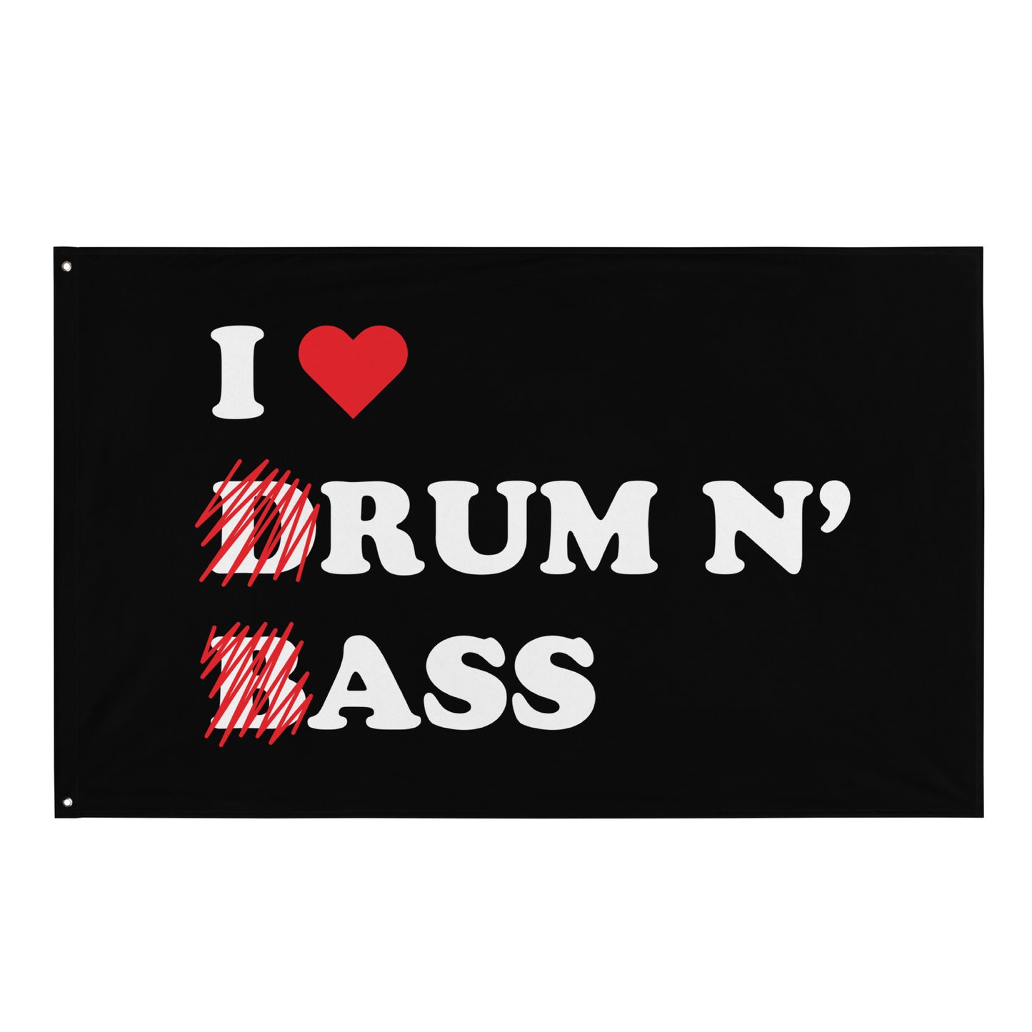 I Heart Drum & Bass Flag