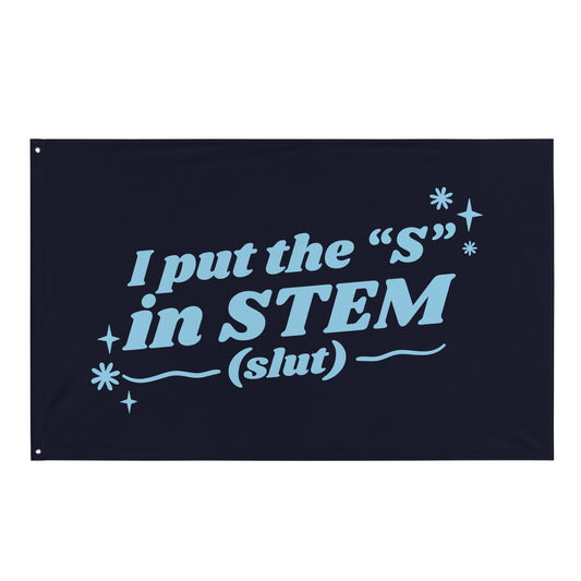 I Put the "S" in STEM (Navy) Flag