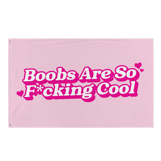 Boobs Are F*cking Cool (Pink) Flag