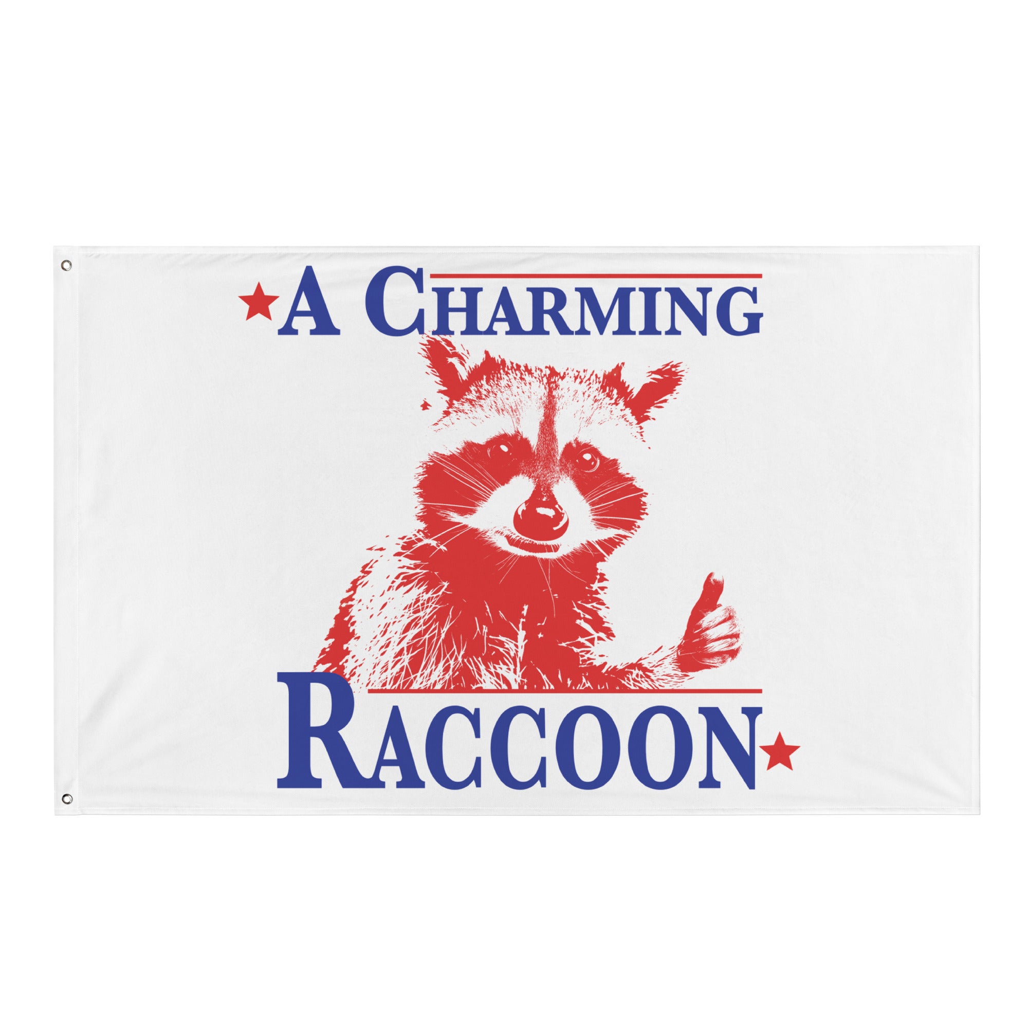 A Charming Raccoon Flag