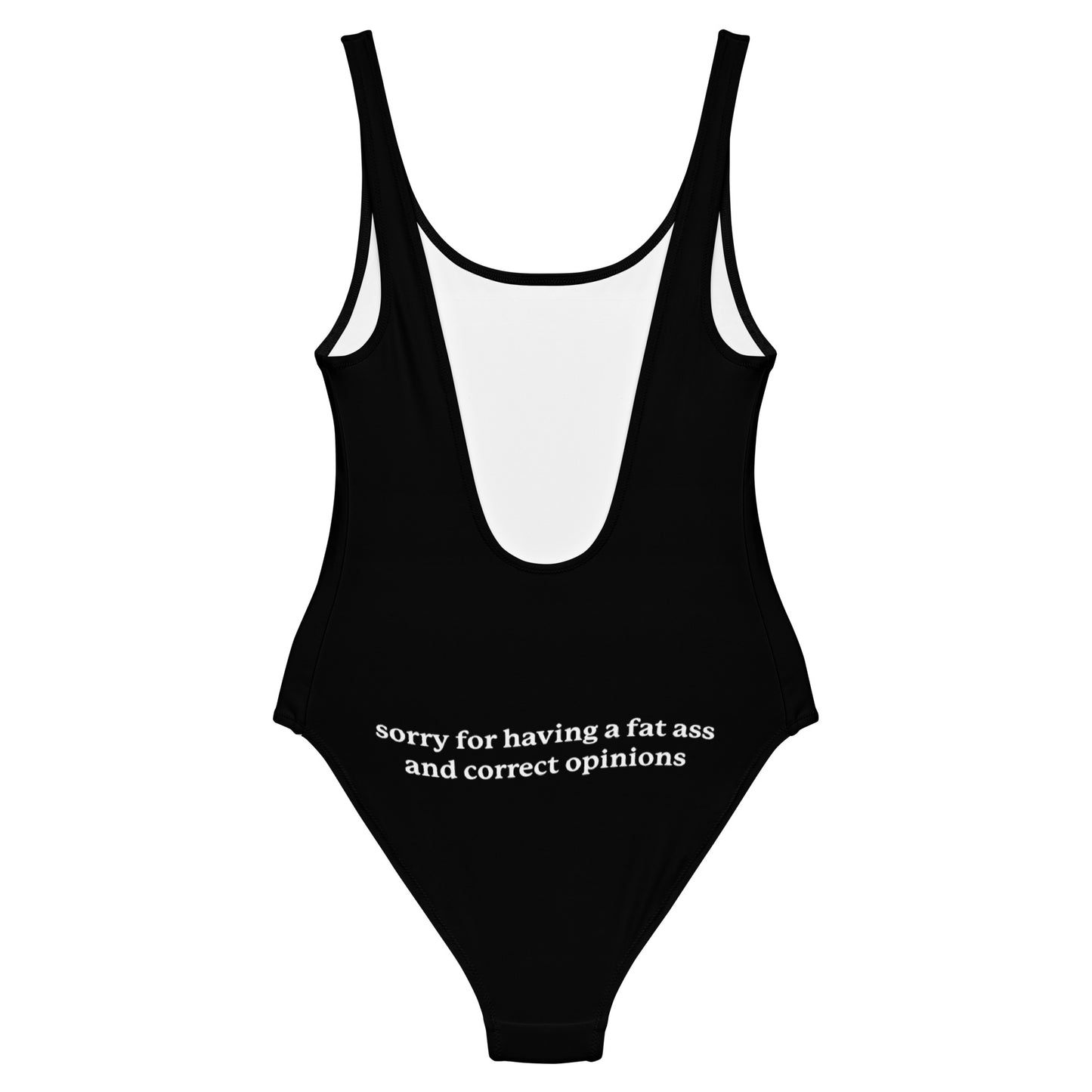 Fat Ass & Correct Opinions One-Piece Swimsuit (Black)