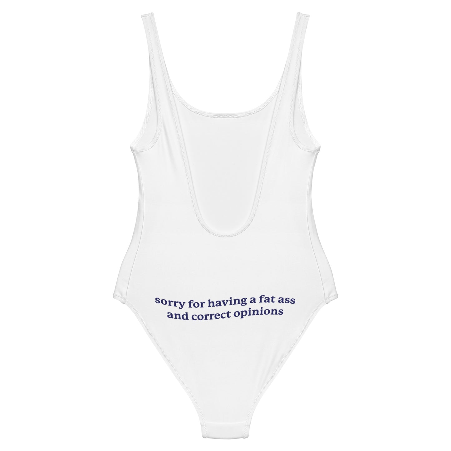 Fat Ass & Correct Opinions One-Piece Swimsuit (White)