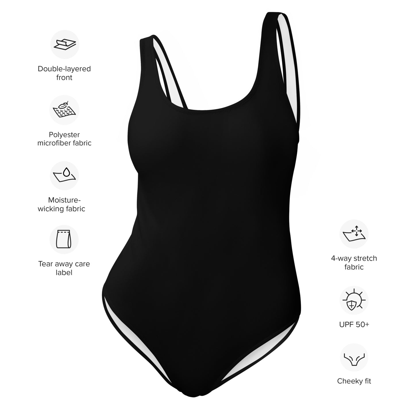 Fat Ass & Correct Opinions One-Piece Swimsuit (Black)
