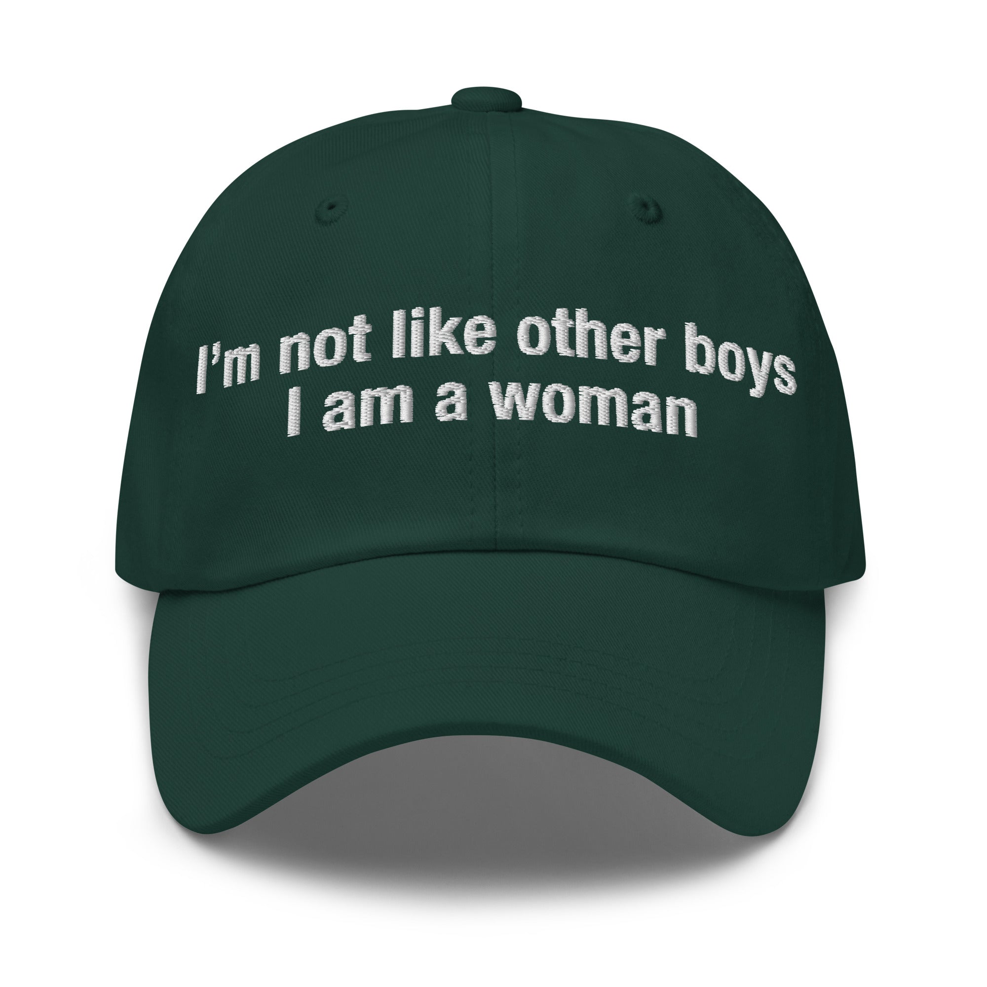 I'm Not Like Other Boys I Am Woman hat