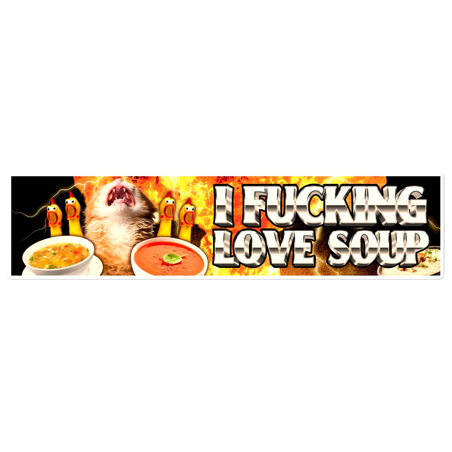 I Fucking Love Soup bumper sticker
