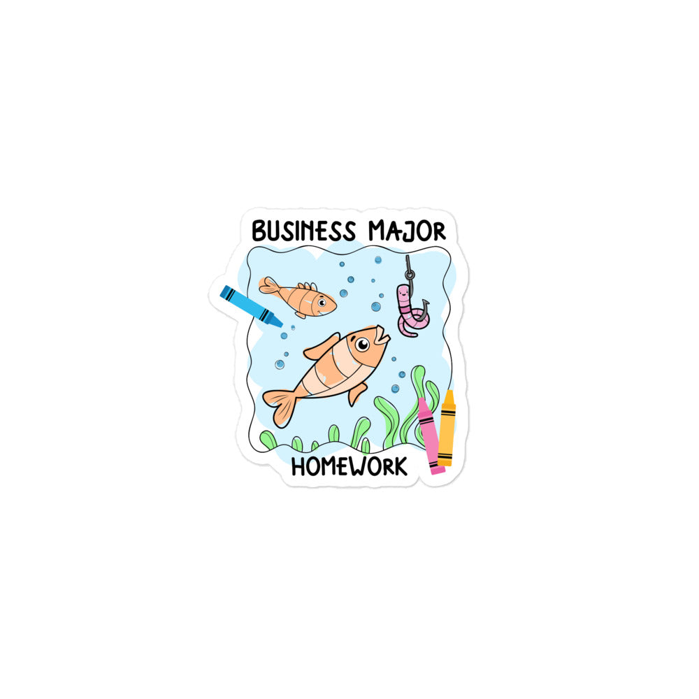 Business Major Homework sticker