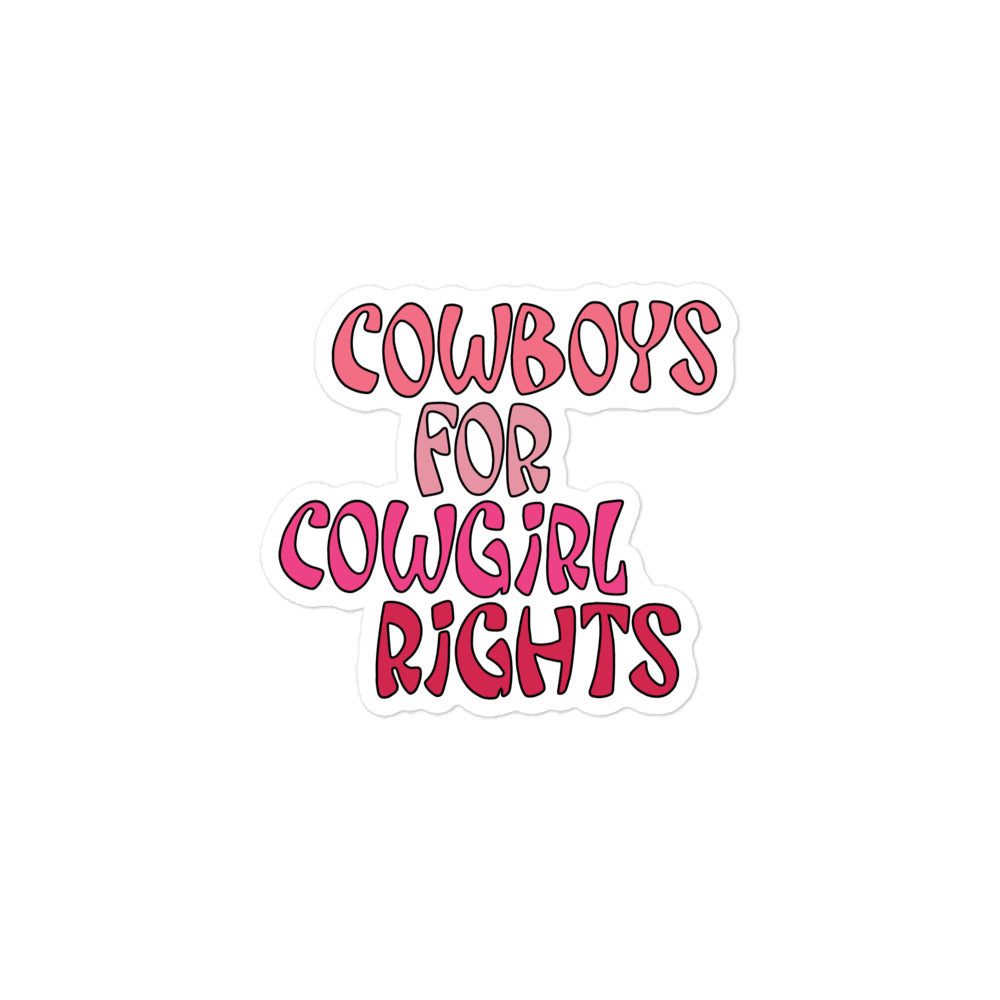Cowboys for Cowgirl Rights sticker