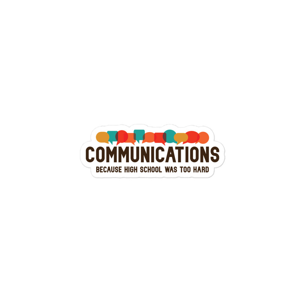 Communications Major sticker