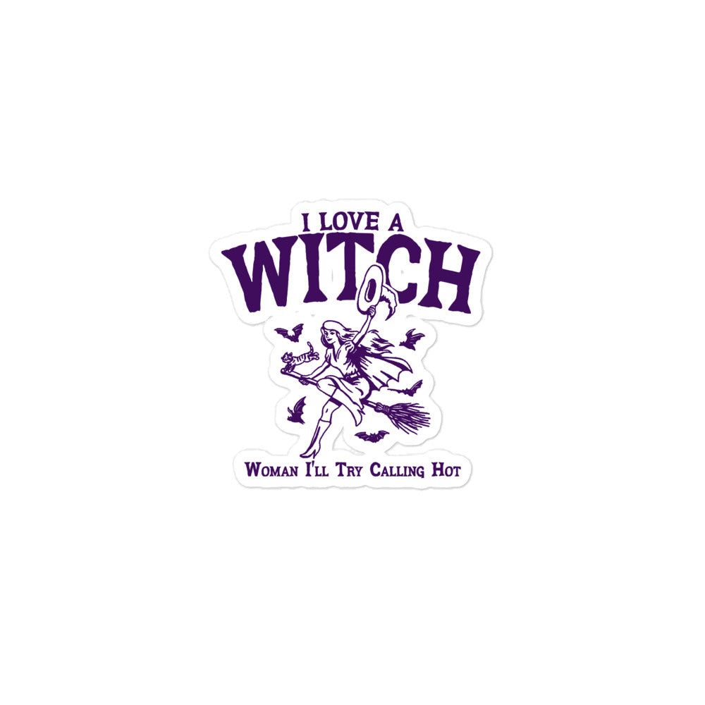 I Love a WITCH sticker