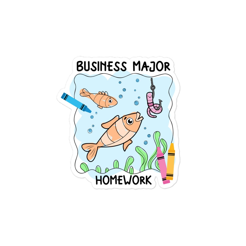 Business Major Homework sticker