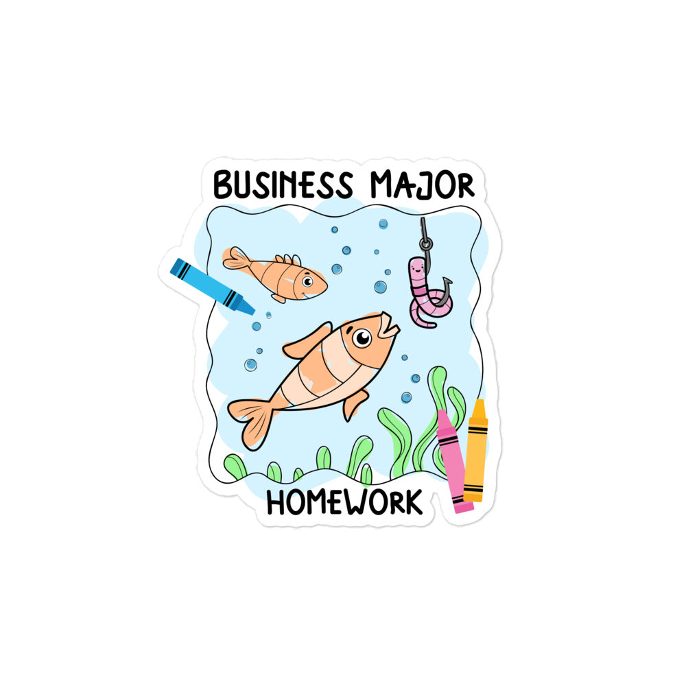 Business Major Homework sticker – Got Funny?
