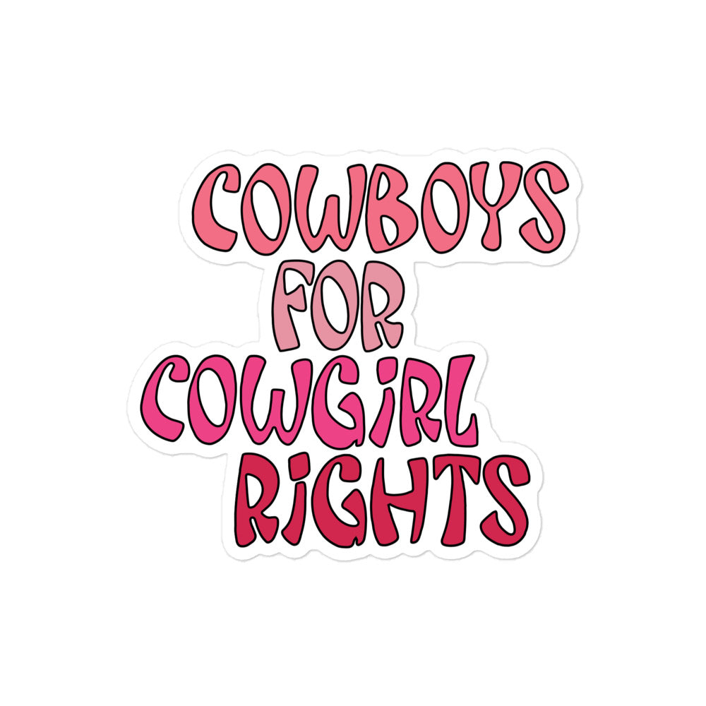 Cowboys for Cowgirl Rights sticker