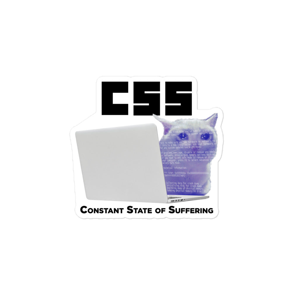 CSS (Constant State of Suffering) sticker