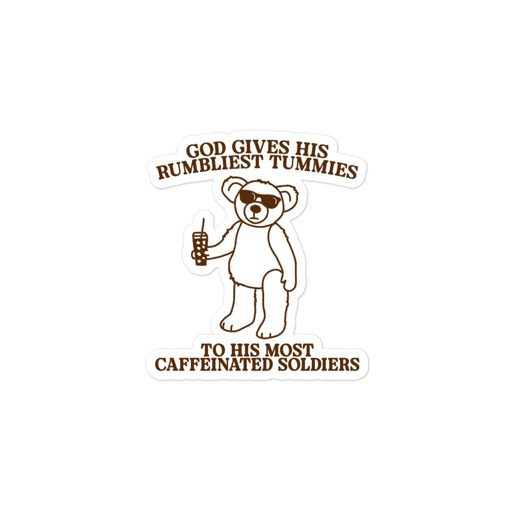 Rumbliest Tummies (Caffeinated Soldiers) sticker