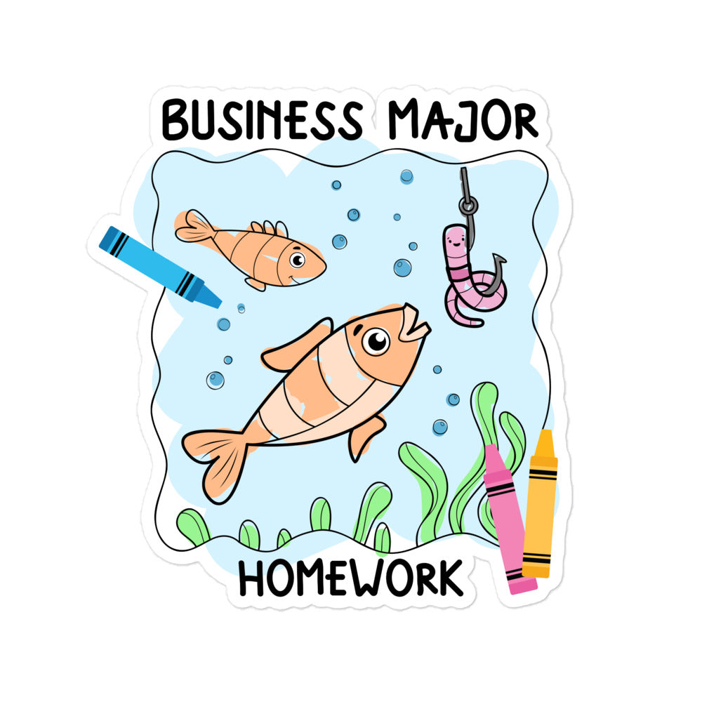 Business Major Homework sticker