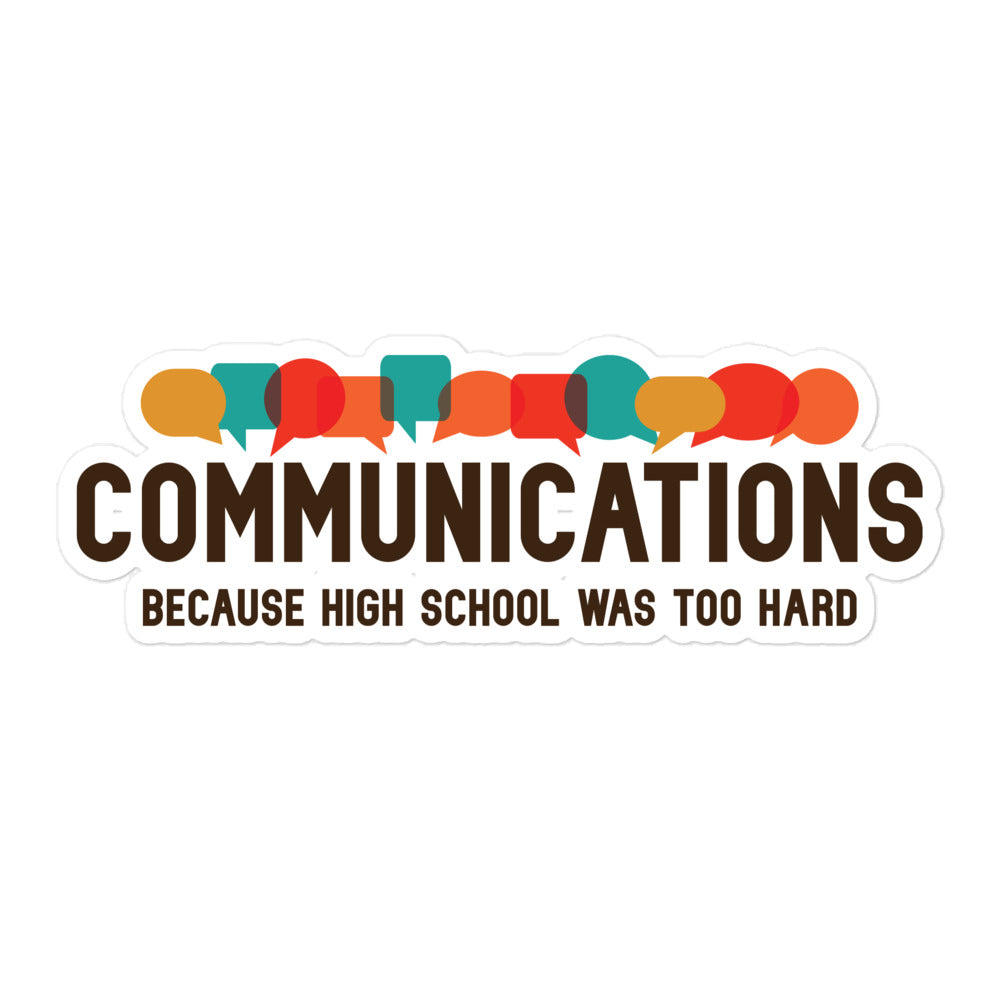 Communications Major sticker