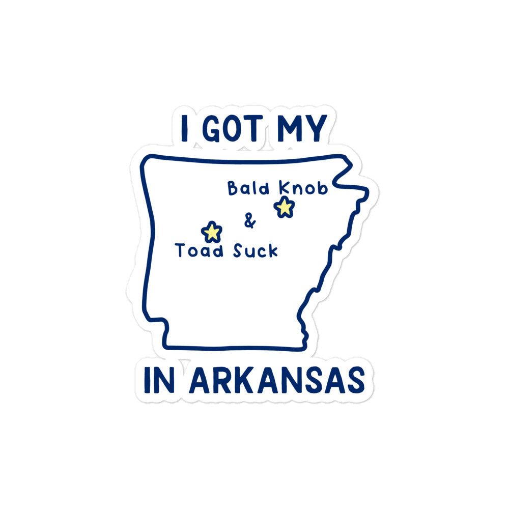 Bald Knob Toad Suck Arkansas sticker