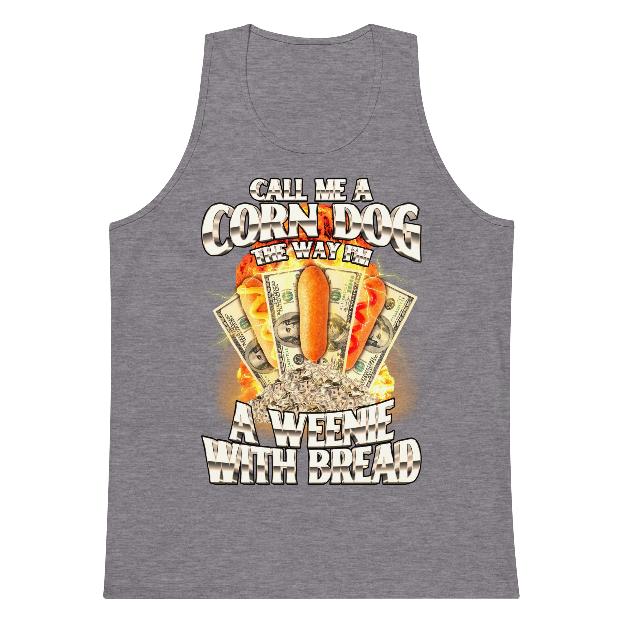 Call Me a Corndog (Weenie With Bread) tank top