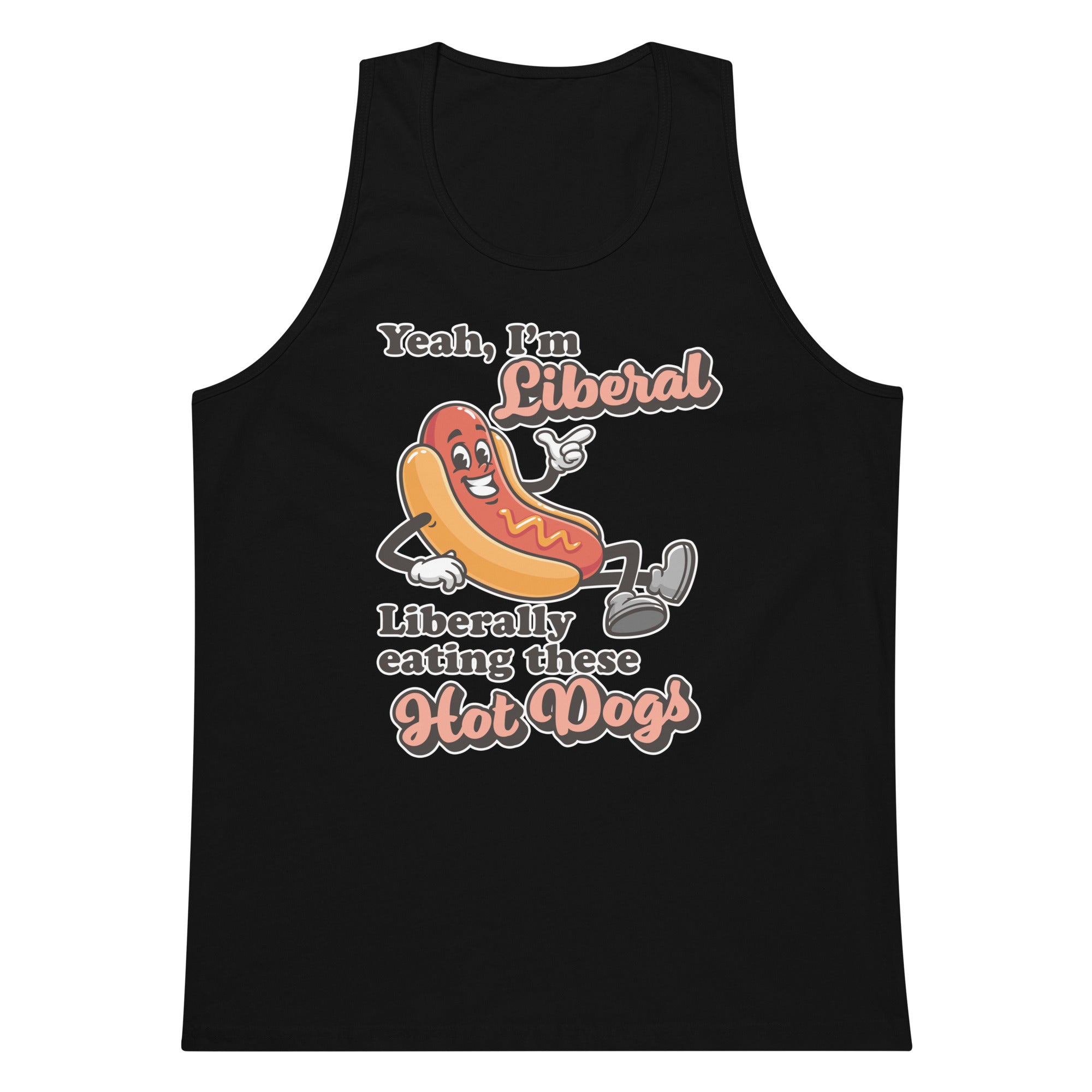 Liberally Eating Hot Dogs tank top