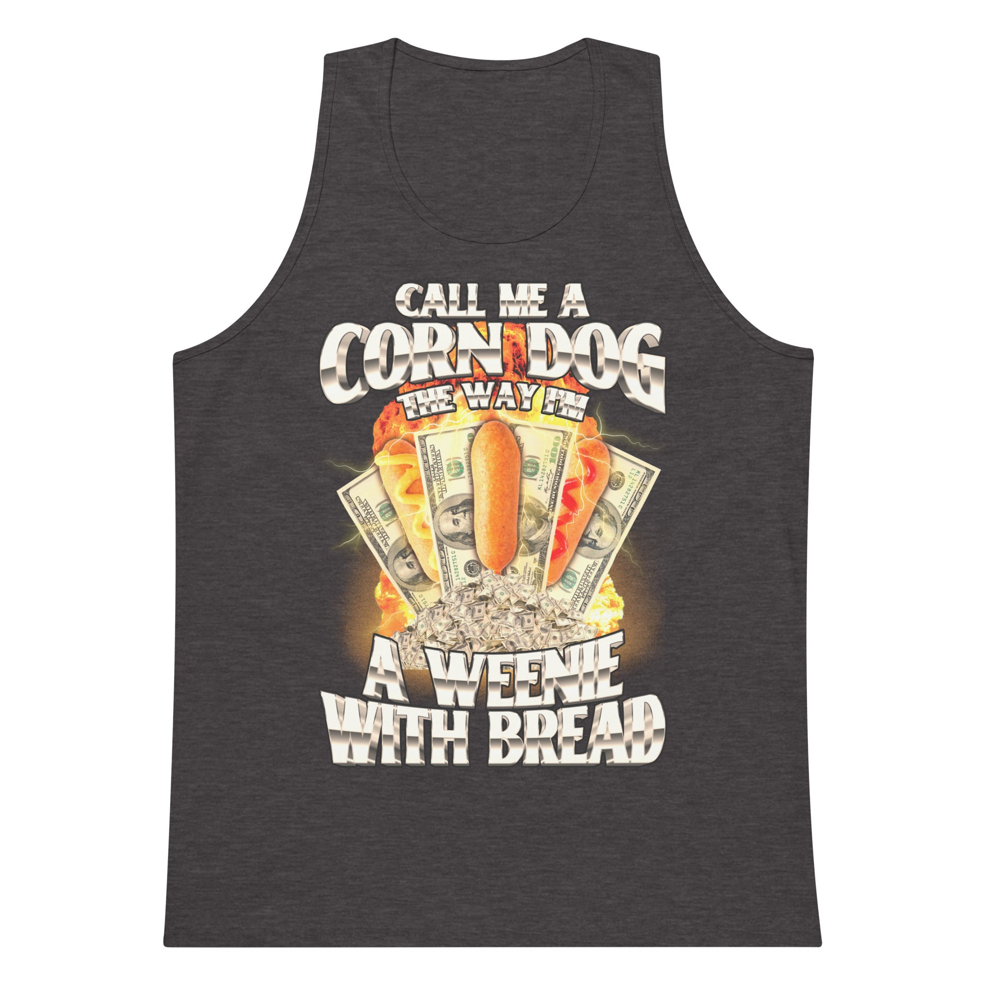 Call Me a Corndog (Weenie With Bread) tank top