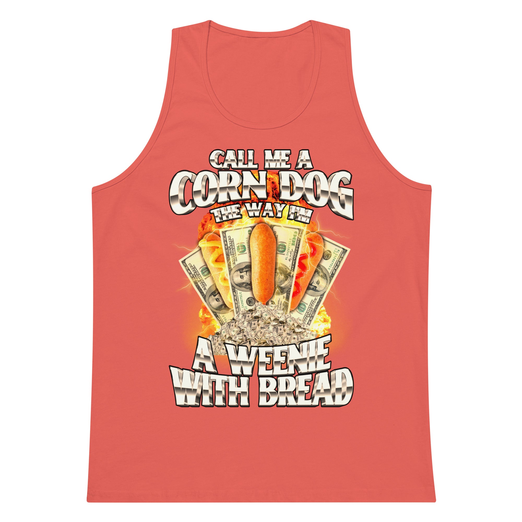 Call Me a Corndog (Weenie With Bread) tank top