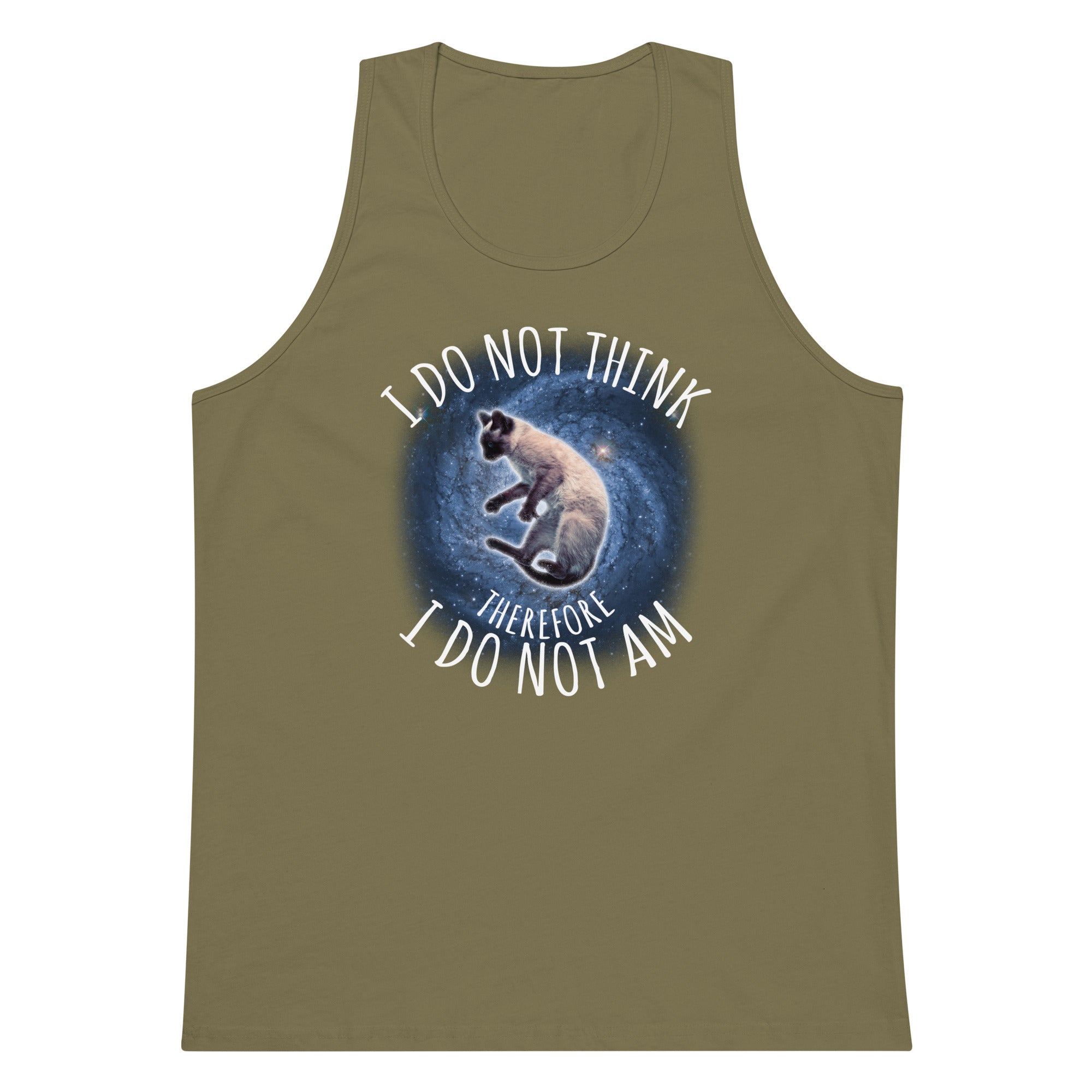 I Do Not Think Therefore I Do Not Am tank top