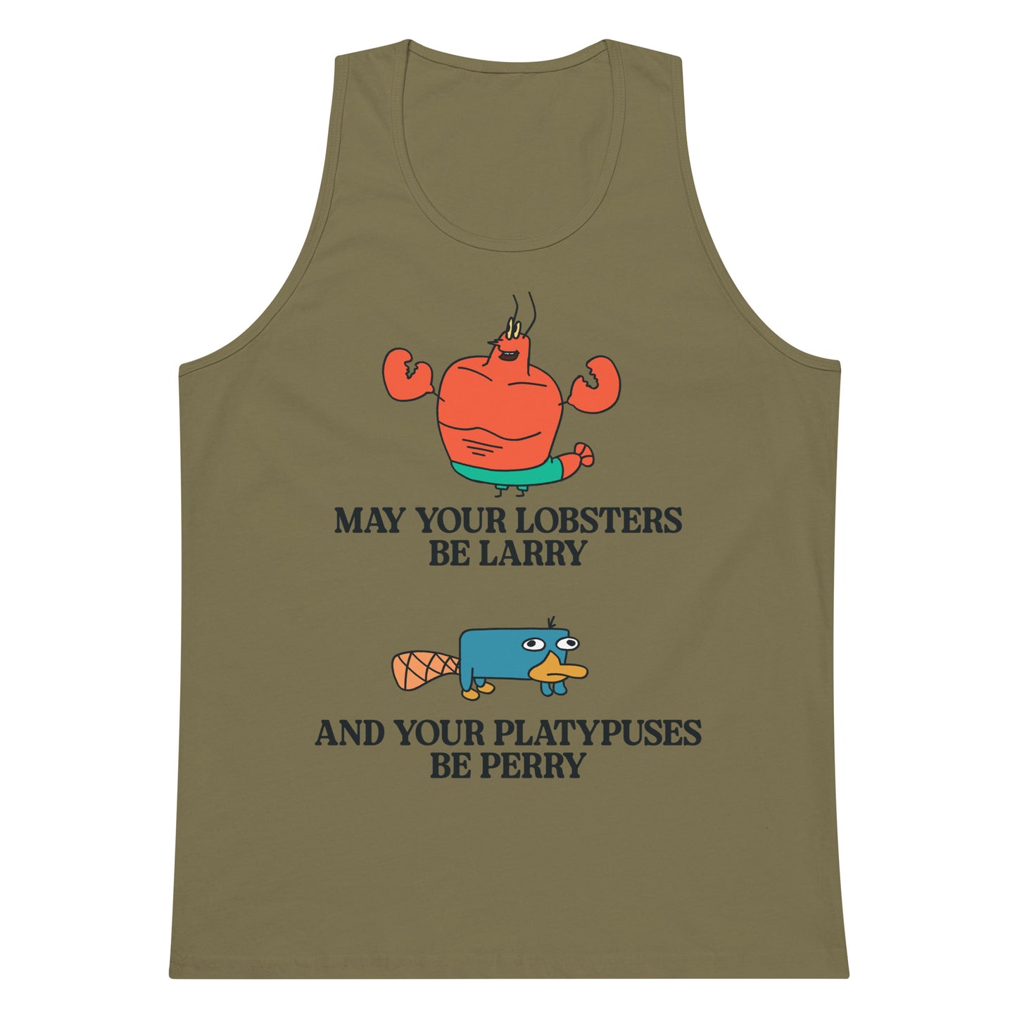 Lobsters Be Larry Platypuses Be Perry tank top