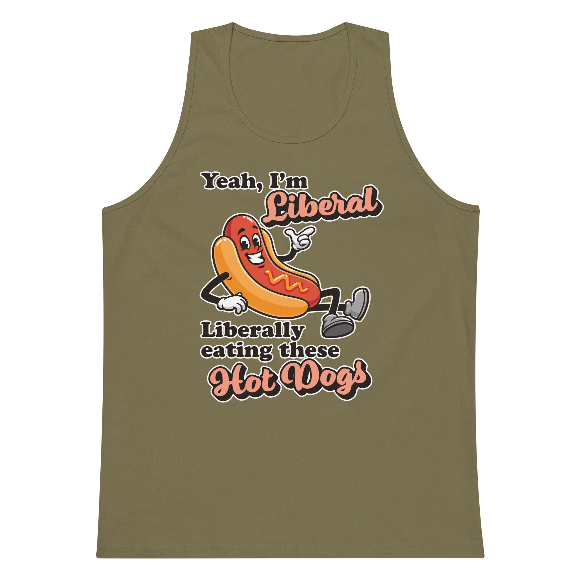 Liberally Eating Hot Dogs tank top