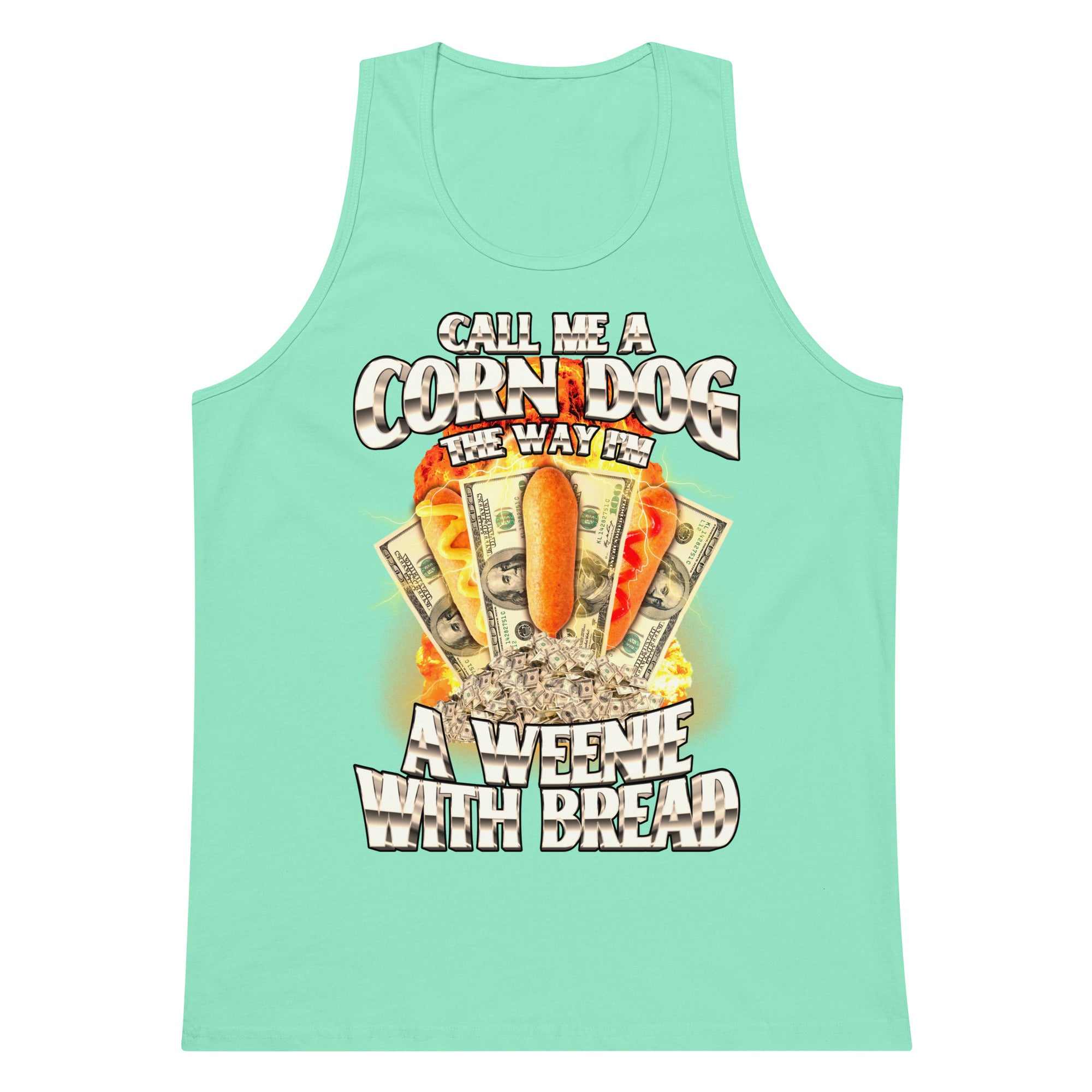 Call Me a Corndog (Weenie With Bread) tank top