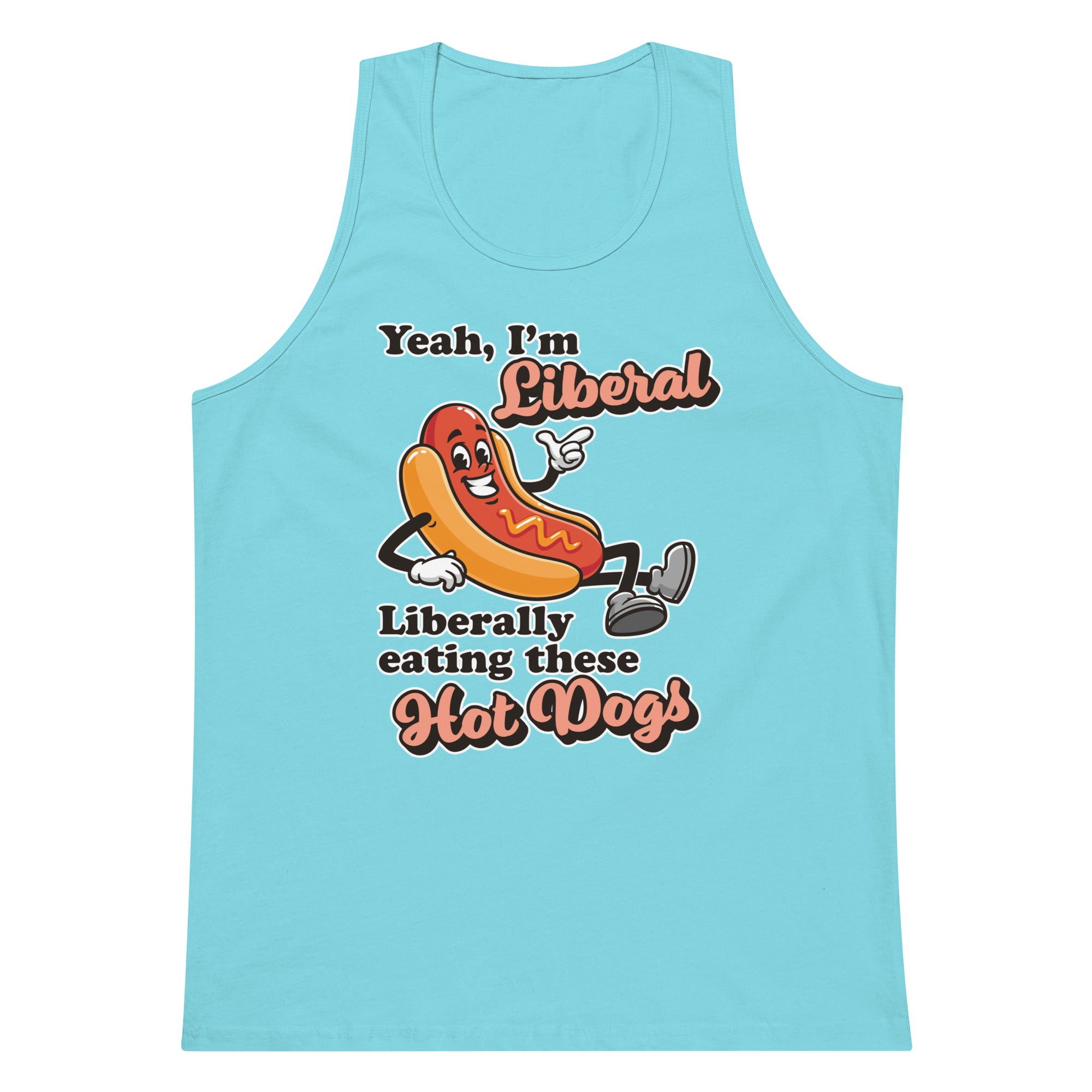 Liberally Eating Hot Dogs tank top