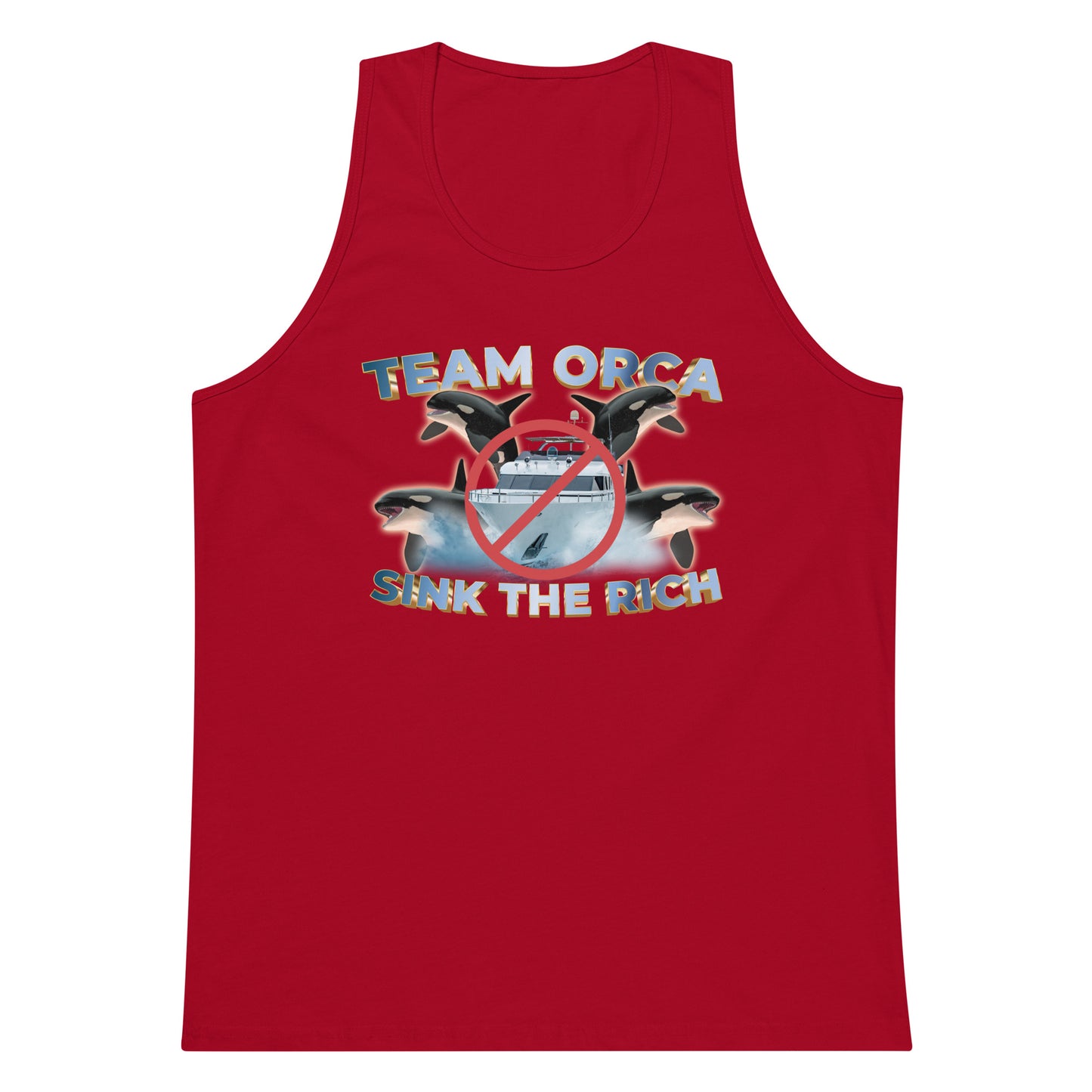 Team Orca Sink the Rich tank top