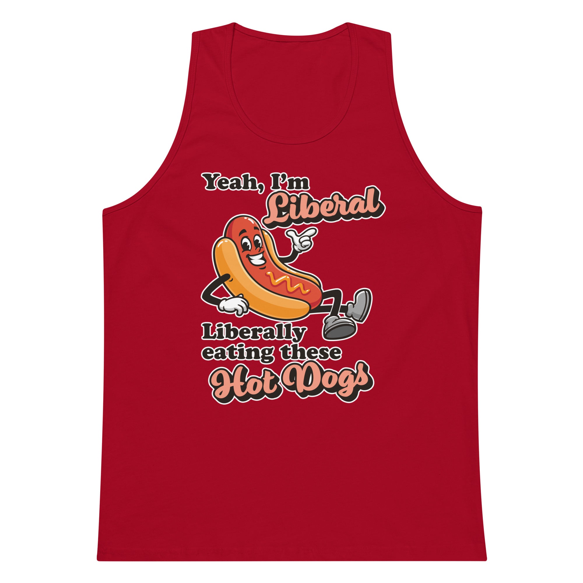 Liberally Eating Hot Dogs tank top