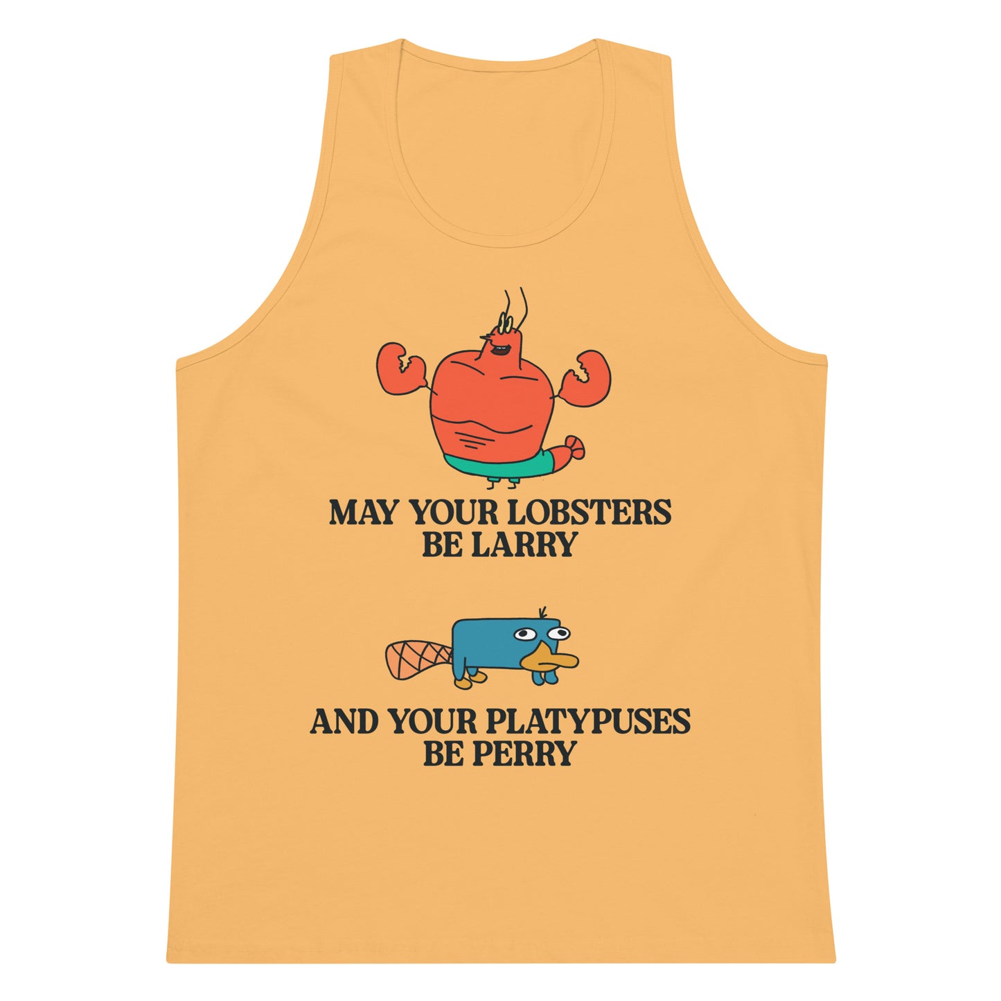 Lobsters Be Larry Platypuses Be Perry tank top