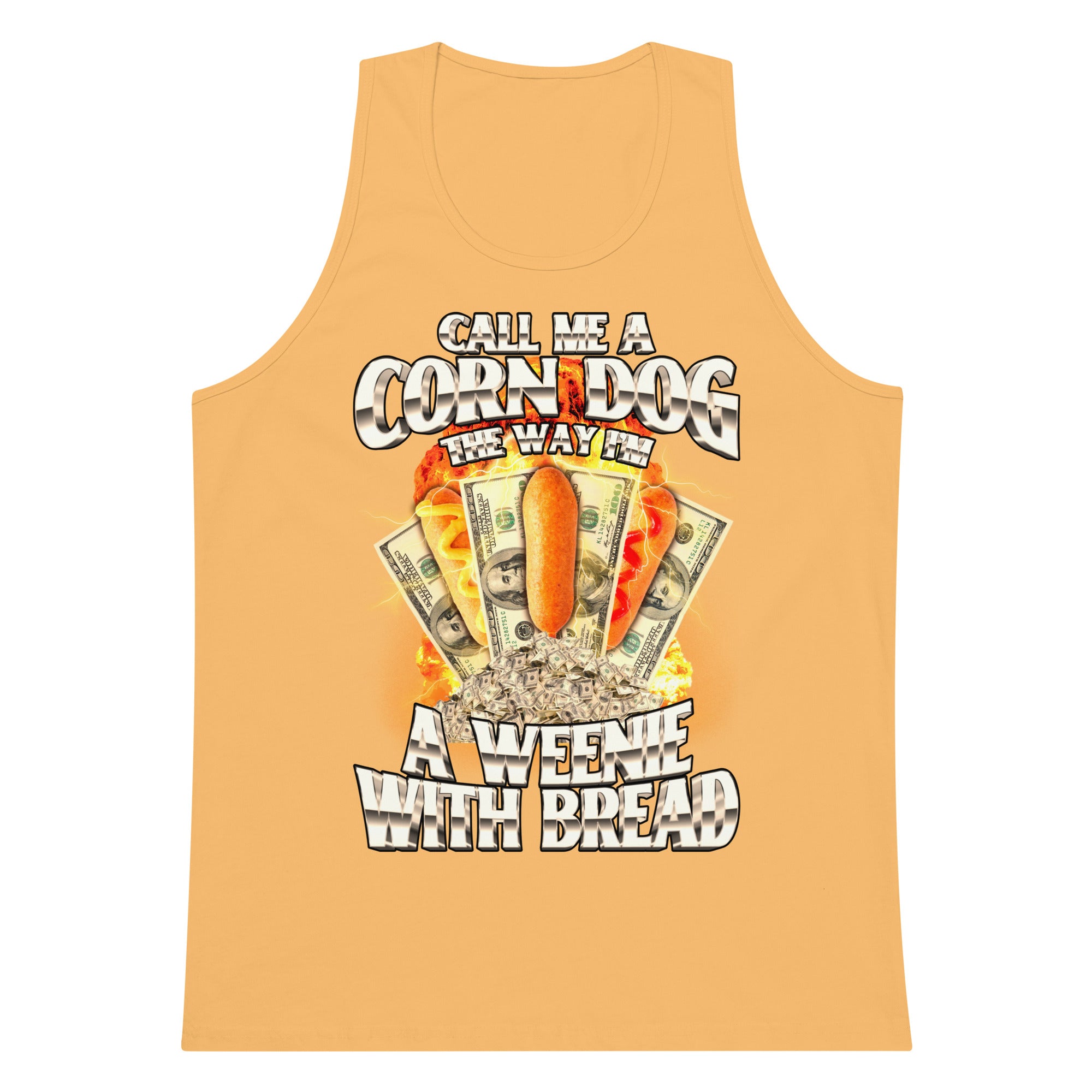 Call Me a Corndog (Weenie With Bread) tank top