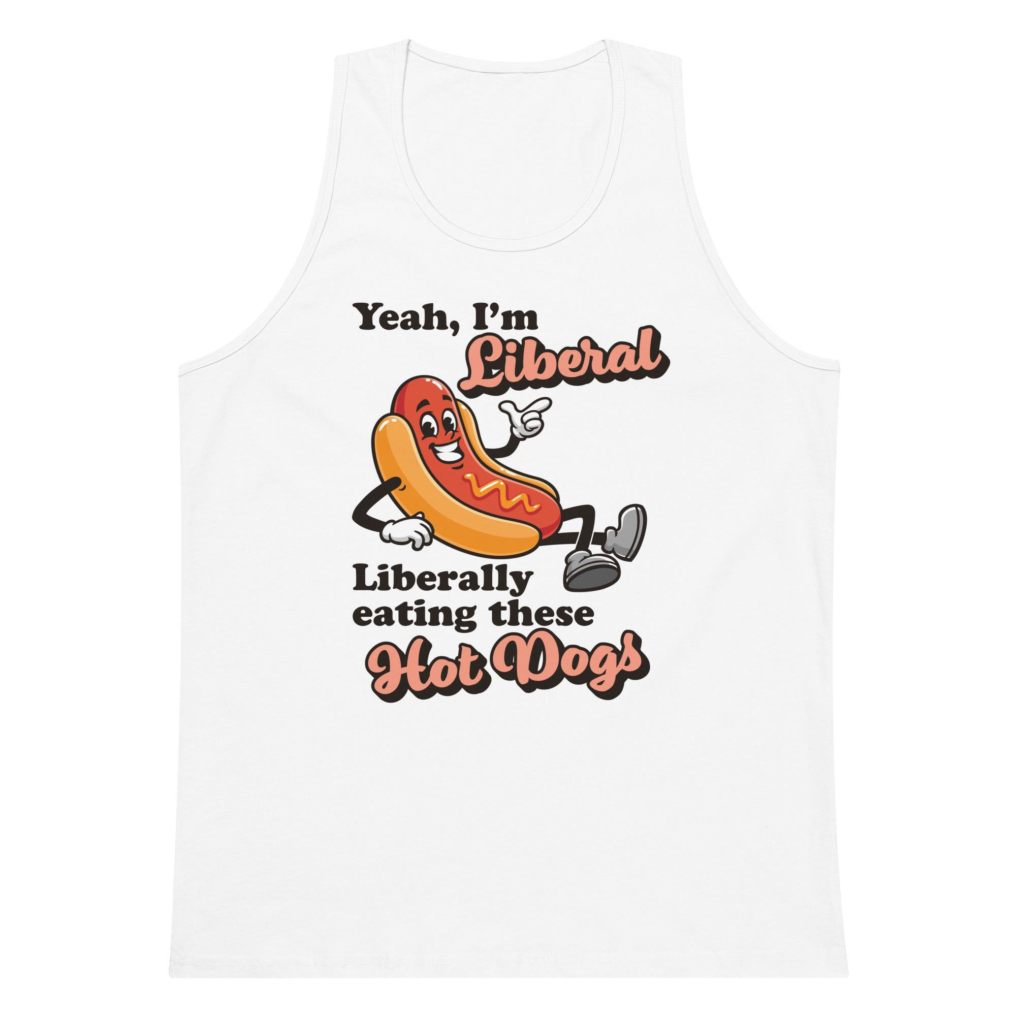 Liberally Eating Hot Dogs tank top