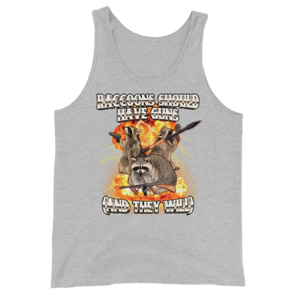 Raccoons Should Have Guns Unisex Tank Top