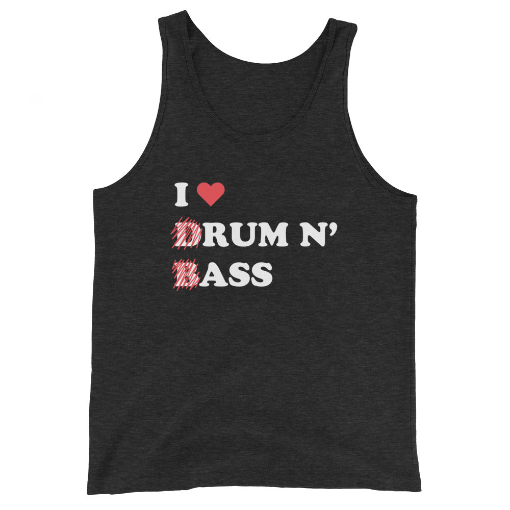 I Heart Drum & Bass Unisex Tank Top