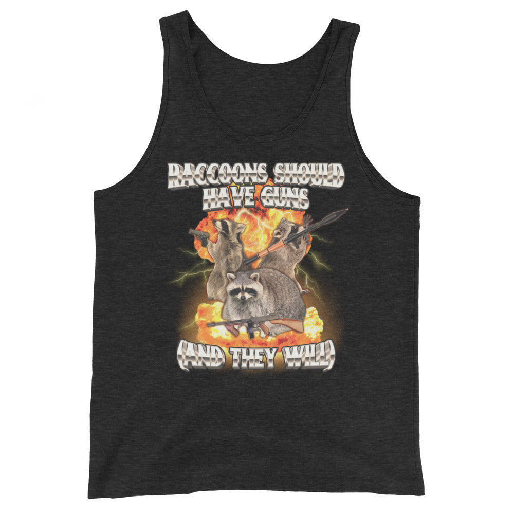 Raccoons Should Have Guns Unisex Tank Top