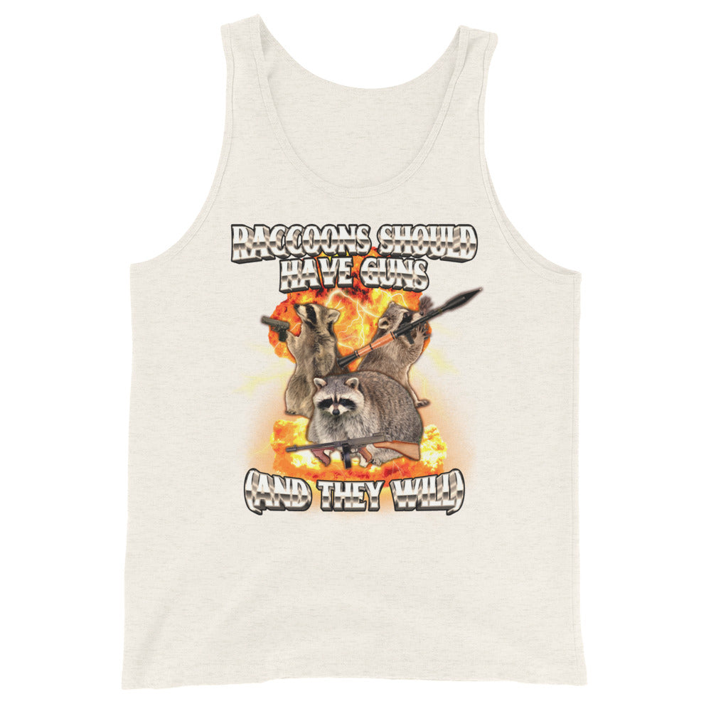 Raccoons Should Have Guns Unisex Tank Top