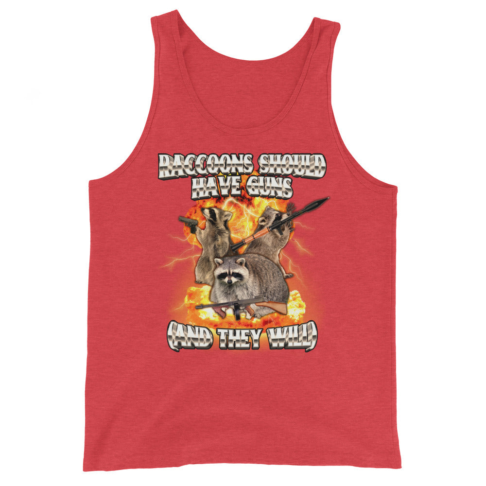 Raccoons Should Have Guns Unisex Tank Top